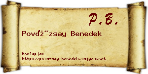 Povázsay Benedek névjegykártya
